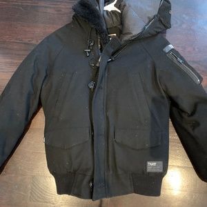 TNA by Aritzia black bomber jacket